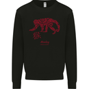 Chinese Zodiac Shengxiao Year of the Monkey Mens Sweatshirt Jumper Black