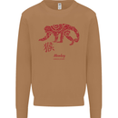 Chinese Zodiac Shengxiao Year of the Monkey Mens Sweatshirt Jumper Caramel Latte