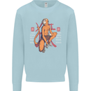 Chinese Zodiac Shengxiao Year of the Monkey Mens Sweatshirt Jumper Light Blue