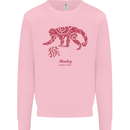 Chinese Zodiac Shengxiao Year of the Monkey Mens Sweatshirt Jumper Light Pink