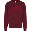 Chinese Zodiac Shengxiao Year of the Monkey Mens Sweatshirt Jumper Maroon