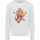 Chinese Zodiac Shengxiao Year of the Monkey Mens Sweatshirt Jumper White