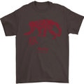 Chinese Zodiac Shengxiao Year of the Monkey Mens T-Shirt Cotton Gildan Dark Chocolate