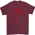 Chinese Zodiac Shengxiao Year of the Monkey Mens T-Shirt Cotton Gildan Maroon