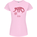 Chinese Zodiac Shengxiao Year of the Monkey Womens Petite Cut T-Shirt Light Pink