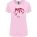 Chinese Zodiac Shengxiao Year of the Monkey Womens Wider Cut T-Shirt Light Pink
