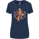 Chinese Zodiac Shengxiao Year of the Monkey Womens Wider Cut T-Shirt Navy Blue