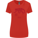 Chinese Zodiac Shengxiao Year of the Monkey Womens Wider Cut T-Shirt Red