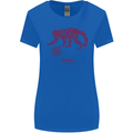 Chinese Zodiac Shengxiao Year of the Monkey Womens Wider Cut T-Shirt Royal Blue