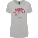 Chinese Zodiac Shengxiao Year of the Monkey Womens Wider Cut T-Shirt Sports Grey