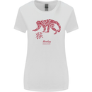 Chinese Zodiac Shengxiao Year of the Monkey Womens Wider Cut T-Shirt White