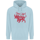 Chinese Zodiac Shengxiao Year of the Ox Childrens Kids Hoodie Light Blue
