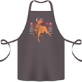 Chinese Zodiac Shengxiao Year of the Ox Cotton Apron 100% Organic Dark Grey