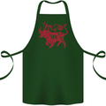 Chinese Zodiac Shengxiao Year of the Ox Cotton Apron 100% Organic Forest Green