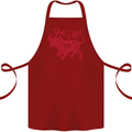 Chinese Zodiac Shengxiao Year of the Ox Cotton Apron 100% Organic Maroon