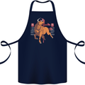 Chinese Zodiac Shengxiao Year of the Ox Cotton Apron 100% Organic Navy Blue