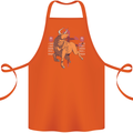 Chinese Zodiac Shengxiao Year of the Ox Cotton Apron 100% Organic Orange