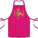 Chinese Zodiac Shengxiao Year of the Ox Cotton Apron 100% Organic Pink