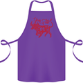 Chinese Zodiac Shengxiao Year of the Ox Cotton Apron 100% Organic Purple