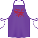 Chinese Zodiac Shengxiao Year of the Ox Cotton Apron 100% Organic Purple