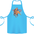 Chinese Zodiac Shengxiao Year of the Ox Cotton Apron 100% Organic Turquoise