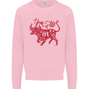 Chinese Zodiac Shengxiao Year of the Ox Kids Sweatshirt Jumper Light Pink