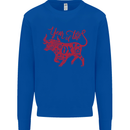 Chinese Zodiac Shengxiao Year of the Ox Kids Sweatshirt Jumper Royal Blue