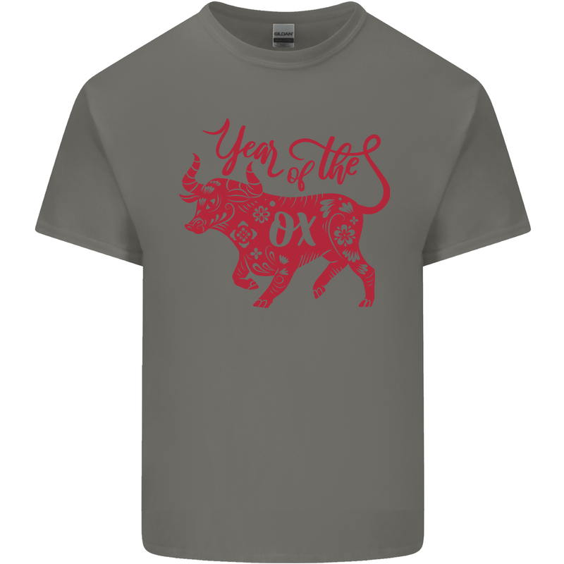 Chinese Zodiac Shengxiao Year of the Ox Kids T-Shirt Childrens Charcoal