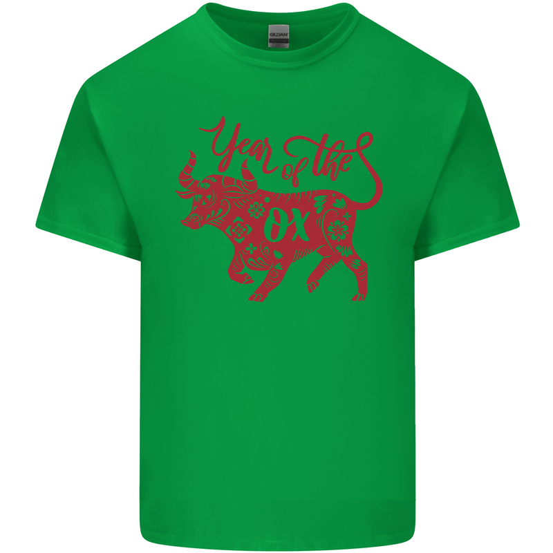 Chinese Zodiac Shengxiao Year of the Ox Kids T-Shirt Childrens Irish Green