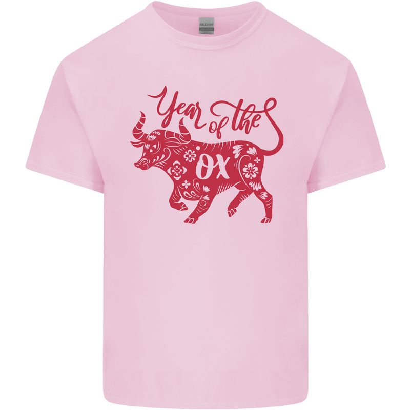 Chinese Zodiac Shengxiao Year of the Ox Kids T-Shirt Childrens Light Pink