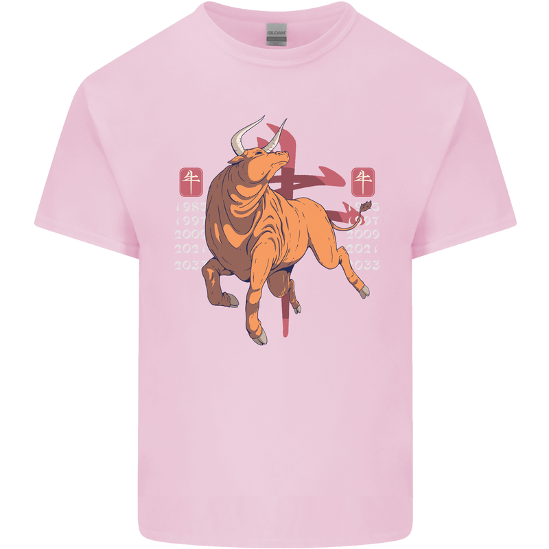 Chinese Zodiac Shengxiao Year of the Ox Kids T-Shirt Childrens Light Pink