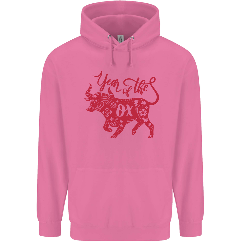 Chinese Zodiac Shengxiao Year of the Ox Mens 80% Cotton Hoodie Azelea
