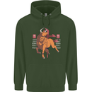 Chinese Zodiac Shengxiao Year of the Ox Mens 80% Cotton Hoodie Forest Green