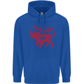 Chinese Zodiac Shengxiao Year of the Ox Mens 80% Cotton Hoodie Royal Blue