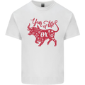 Chinese Zodiac Shengxiao Year of the Ox Mens Cotton T-Shirt Tee Top White