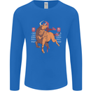 Chinese Zodiac Shengxiao Year of the Ox Mens Long Sleeve T-Shirt Royal Blue