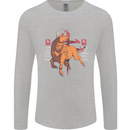 Chinese Zodiac Shengxiao Year of the Ox Mens Long Sleeve T-Shirt Sports Grey