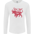 Chinese Zodiac Shengxiao Year of the Ox Mens Long Sleeve T-Shirt White