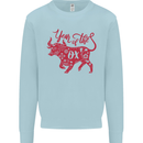 Chinese Zodiac Shengxiao Year of the Ox Mens Sweatshirt Jumper Light Blue