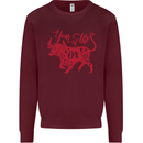 Chinese Zodiac Shengxiao Year of the Ox Mens Sweatshirt Jumper Maroon