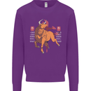 Chinese Zodiac Shengxiao Year of the Ox Mens Sweatshirt Jumper Purple