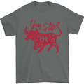 Chinese Zodiac Shengxiao Year of the Ox Mens T-Shirt Cotton Gildan Charcoal