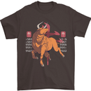 Chinese Zodiac Shengxiao Year of the Ox Mens T-Shirt Cotton Gildan Dark Chocolate