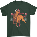 Chinese Zodiac Shengxiao Year of the Ox Mens T-Shirt Cotton Gildan Forest Green