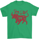Chinese Zodiac Shengxiao Year of the Ox Mens T-Shirt Cotton Gildan Irish Green