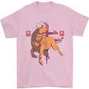 Chinese Zodiac Shengxiao Year of the Ox Mens T-Shirt Cotton Gildan Light Pink