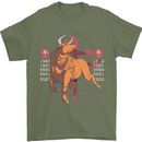 Chinese Zodiac Shengxiao Year of the Ox Mens T-Shirt Cotton Gildan Military Green