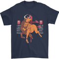 Chinese Zodiac Shengxiao Year of the Ox Mens T-Shirt Cotton Gildan Navy Blue