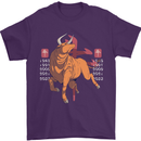 Chinese Zodiac Shengxiao Year of the Ox Mens T-Shirt Cotton Gildan Purple