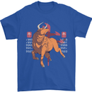 Chinese Zodiac Shengxiao Year of the Ox Mens T-Shirt Cotton Gildan Royal Blue